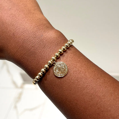 ‘Cyrus’ Medium Bead St. Benedict Stretch Bracelet