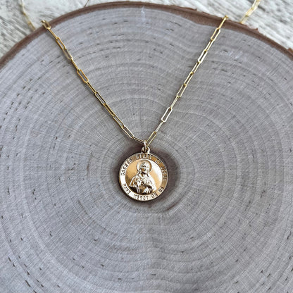 'Emmanuel' Sacred Heart Pendant Necklace