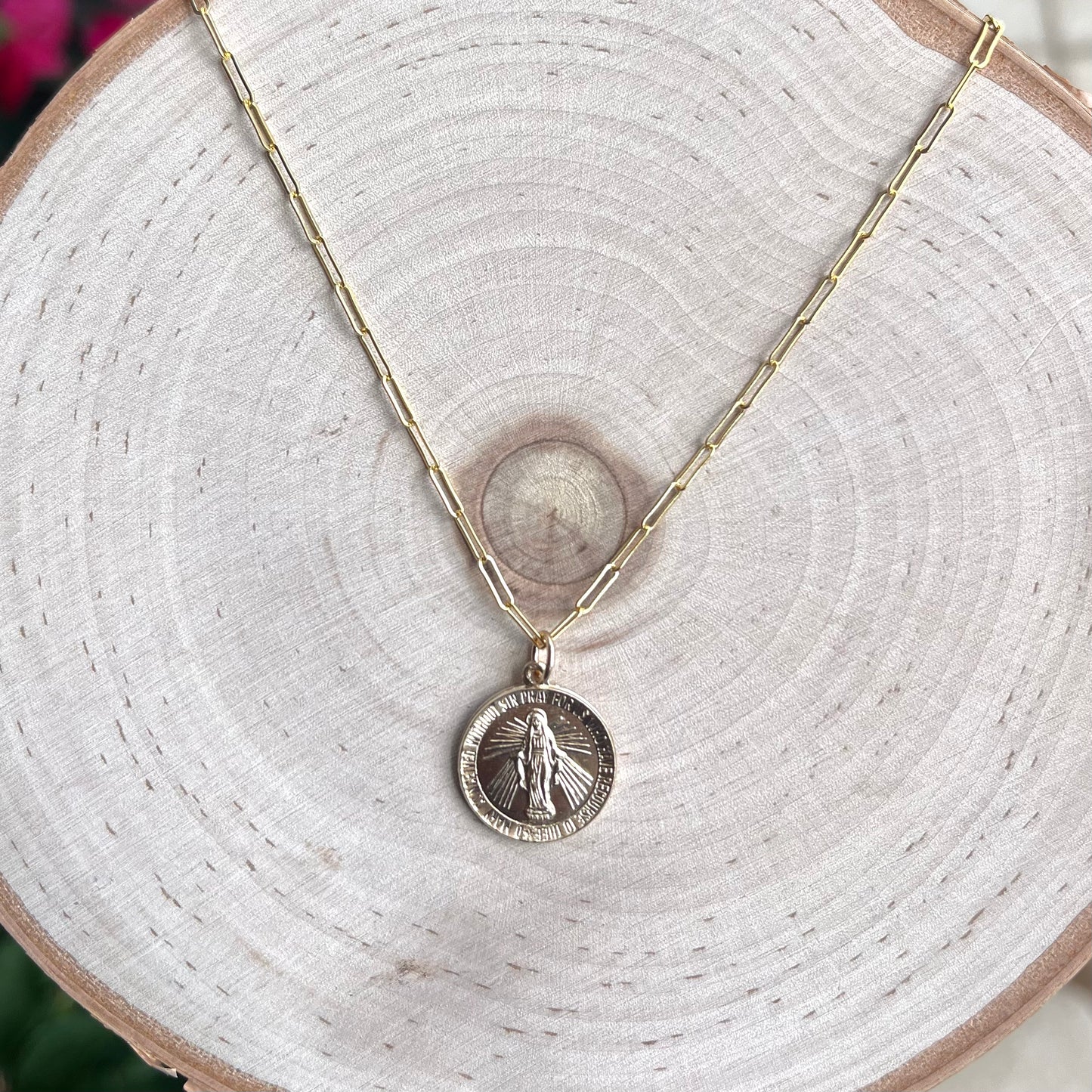 'Maria' Miraculous Medal Necklace