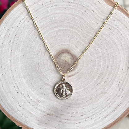 'Maria' Miraculous Medal Necklace