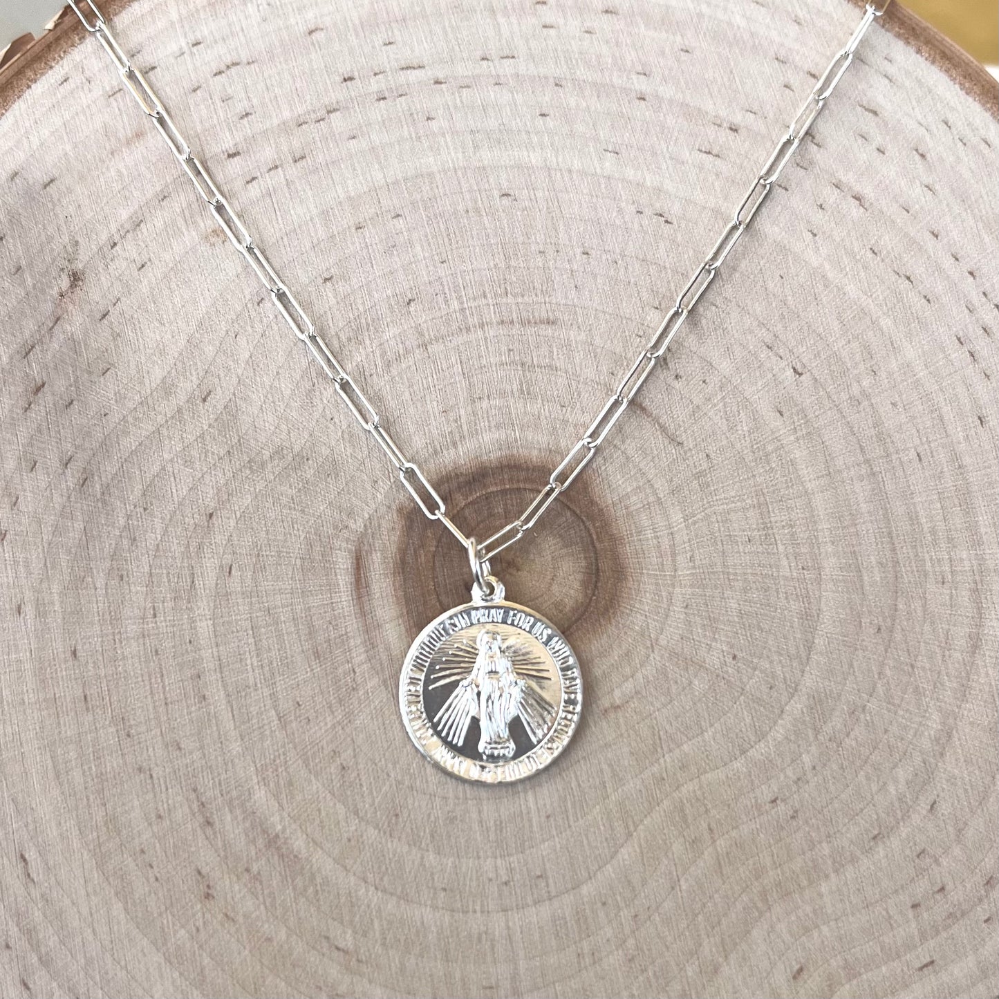 'Maria' Miraculous Medal Necklace