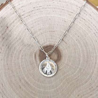 'Maria' Miraculous Medal Necklace