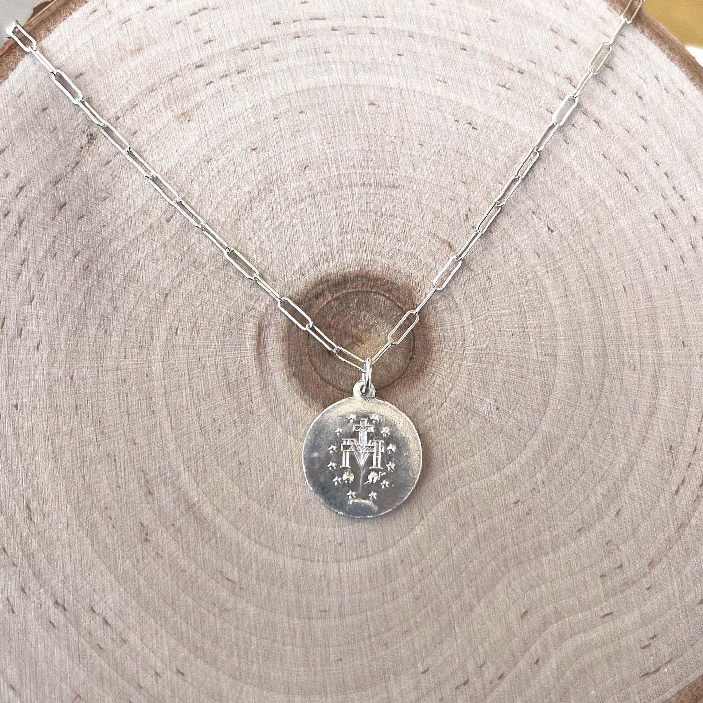 'Maria' Miraculous Medal Necklace
