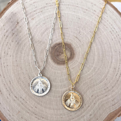 'Maria' Miraculous Medal Necklace
