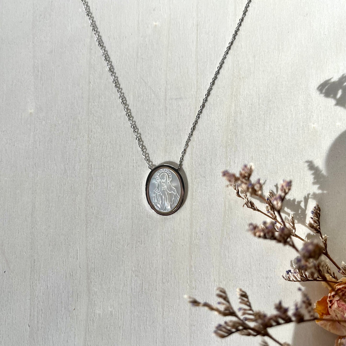 'Mary' Pearl Pendant Necklace